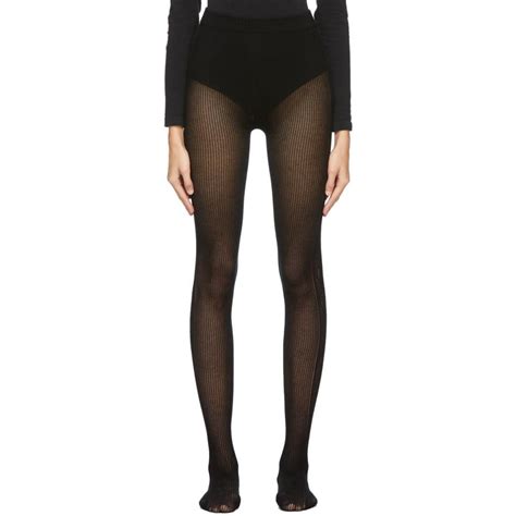 gucci thighs|Gucci black distressed tights.